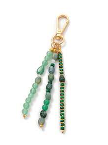 1pc Fashionable Exquisite Multi-Color Bead Keychain Bag Decoration. Plated With 18K Gold, Suitable For Daily DIY Decoration.