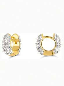 Orecchini a cerchio colorati al neon - Orecchini a cerchio rosso scintillante, orecchini a cerchio rosa carini per donne, orecchini con cristalli dorati per donne e altro ancora