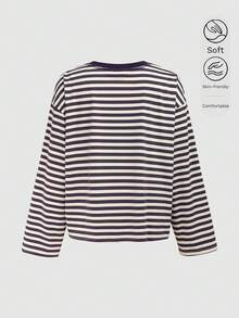 Women's Long Sleeve Shirts Casual Crew Neck Basic Fall Tops Loose Fit Comfy