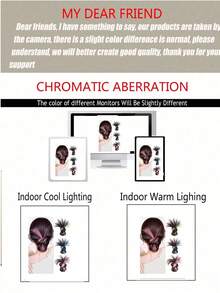 合成爪夹羽毛羽毛头蓬松丸子头蟹夹假发抓夹高马尾发饰发髻 - 彩色 - 查看 8