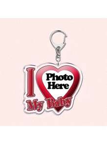 定制钥匙扣，情侣钥匙扣，情人节礼物，送给男朋友/女朋友的定制“我爱我的男朋友/女朋友”钥匙扣，送给他/她的定制钥匙扣和配饰，夏末，色彩缤纷，可爱，萌，有趣，卡哇伊，Y2K，时尚，男女皆宜，休闲，定制，个性化，独特，送给他的理想礼物，送给她的理想礼物，她，男朋友，女朋友，家人，朋友