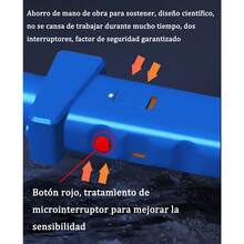 Chicharra Eléctrica Arreadora Recargable Ganadera De 108cm Azul Acero herramienta ganadería potente y duradera - Azul - Ver 4