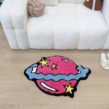 1 件卡通星球图案地毯，俏皮的色彩，适合游戏区域的活力装饰，适用于装饰地毯、卧室装饰、小地毯、地毯、家居装饰、客厅地毯、客厅小地毯、卧室地毯、客厅家居装饰、户外地毯、可洗地毯、毛绒地毯、毛绒地毯、秋冬地毯、厚实/蓬松