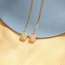 Tulip Dream Crystal Necklace For Women Casual Fashion Collarbone Chain New Noble Elegant Unique Inlaid Diamond Choker - 粉色 - 查看 2