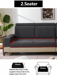 1 件弹力沙发套，防滑全覆盖沙发座套，4 季通用沙发垫套，毛绒布艺加厚沙发毯，可机洗，防尘，宠物友好，装饰性沙发保护套，可调节，适用于转角沙发、卧室、办公室、客厅、L 型沙发和 1/2/3/4 座 - 深灰色 - 查看 19