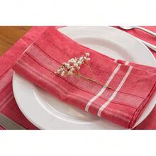 Table Mat - Red (Red Chambray) - View 6