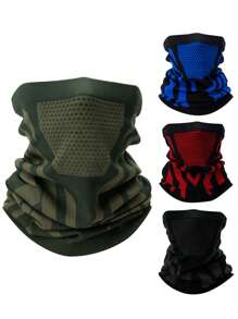 1pc Neck High Elasticity Face Mask For Men And Women, Outdoor Cycling Autumn And Winter Knitted Ski Mask, Sports Warm Scarf, Breathable All Season Seamless Hollow Neck Cover, Headscarf, Cold Resistant Scarf For Women, Women's And Men's Cycling Sports Windproof Dustproof Neck Cover