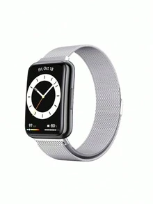 1pc Men Women Fashion Luxurious Metal Magnetic Strap Compatible With Huawei Smart Wristbands Fit 1/Fit 2/Fit 3/Fit 4 Wristband Bracelet Compatible With HuaWei Series Fit 1 2 3 4 Strap Accessories