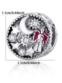 9 chiếc Mặt dây chuyền hình ngôi sao, bướm, bông tuyết, trái tim, hoa, hạt nứt nhiều màu, đuôi cá, cú, sao biển, hoa, mặt trăng trang trí tự làm, vòng cổ, hoa tai, hạt cườm, mặt dây chuyền, bùa hộ mệnh, phụ kiện sáng tạo - Nhiều màu - Xem 5