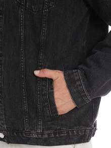 Men's Casual Washed Denim Jacket, Spring/Autumn