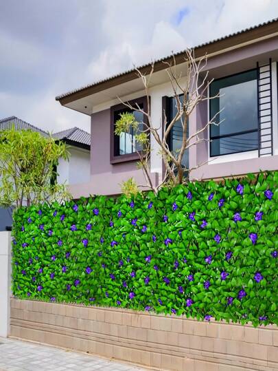 1pc 40*200cm New Expandable Balcony Patio Outdoor Privacy Screen, Artificial Privacy Screen Decor, Outdoor Wall Fake Evergreen Fence Panel, Garden Backyard Home Decor, Suitable For Wedding Decoration, Outdoor Landscape Design, Green Wall Coverage, Garden Fence, Privacy Barrier, Balcony Privacy Screen And Home Decor. Home Goods, Master Bedroom, Bedroom, Living Room Decor.