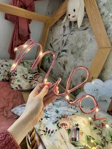 Personalised Wire Name In Led Lights | Personalised Gift For Teen | USB Led LIght Name Night Light | Personalised Name Light,Light Up Knitted Wire Names | Custom Led Light Names | Rope Led Light Signs - Multicolor - View 8