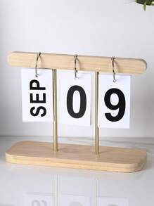 Creative Desktop Calendar Ornament, Wooden Flipping Perpetual Calendar, Simple Disassembly And Assembly Design, Office Desktop Calendar