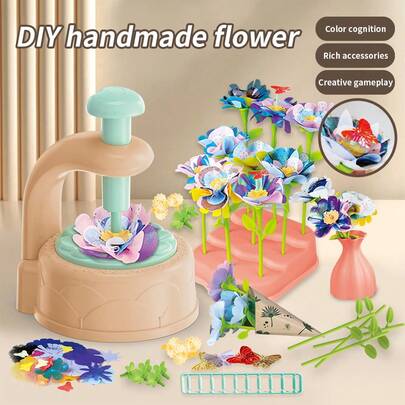Hot Press Flowering Machine Handicraft DIY Press Flower Tool Toy Set Fabric Intellectual Toys For Girls