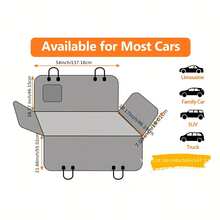 Capa de assento de carro para cães de alta resistência - Protetor de assento traseiro antiderrapante para SUV, sedã e caminhão - Capa de assento de nylon para animais de estimação fácil de limpar - Proteção interna de carro à prova d'água e resistente a arranhões, forro de carga, projetada para cães