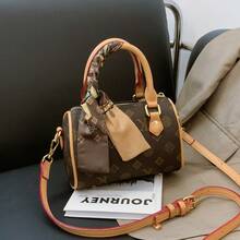 New Style Women's Elegant Printed Versatile Fashion One-Shoulder Crossbody Bag - Brown - View 3