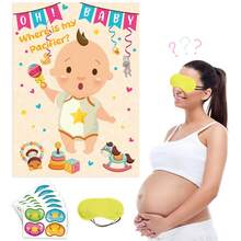 Pegatina de póster para juego de venda, decoración para fiesta de revelación de género, pegatina de antifaz, accesorio para juego de fiesta, decoración del hogar, regalo - Multicolor - Ver 7