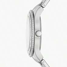 Fossil Stella Sport Elegant Women's Quartz Stainless Steel Watch ES5108, Round Silver Dial With Day Display, Casual Wristwatch For Daily Clothing Decor, Birthday Gift For Her - Silver - View 2