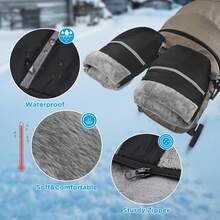Baby Stroller Warm Gloves, Outdoor Stroller Anti-Freeze Anti-Cold Anti-Wind Cover, Winter Umbrella Stroller Waterproof Warm Handguards