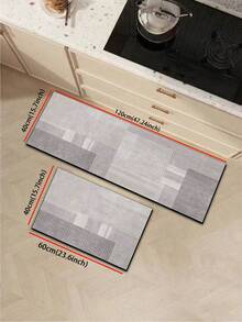 1 件优质硅胶厨房垫，采用优雅几何设计，防水抗疲劳地毯，适用于厨房、浴室、洗衣房 - 彩色 - 查看 9