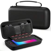 Switch 2 (2025) Protective Hard Shell Travel Carrying Case - With 10 Game Card Slots And Large Accessory Compartment | Lightweight Portable Storage Bag For Console And Gaming Accessories - Black - View 10