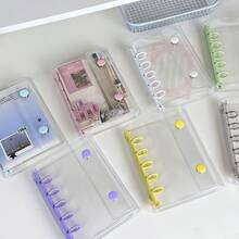 Pasta de argolas transparente M5, 20 capas dupla face, livro de adesivos transparente, conjunto de cadernos de fichário faça você mesmo, papelaria, material escolar, material de volta às aulas - Multicolorido - Ver 8