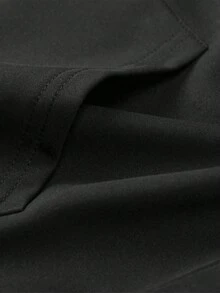 男士运动健身极简印花两件套，秋冬季，黑色拉链连帽衫+紧身裤，公牛图案运动服套装，适合健身房和日常穿着。 - 黑色 - 查看 6