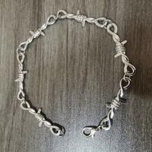 小铁丝荆棘铁男女通用颈链手链嘻哈哥特朋克风格铁丝网小荆棘手链颈链礼物