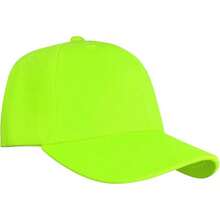 Bulk Lot 12-Pack Adjustable Size Plain Blank Solid Color Baseball Caps - Neon Green - View 3