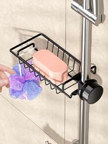 1 件排水收纳架，水槽球收纳架，不锈钢收纳架，用于海绵、肥皂、刷子、毛巾、浴室淋浴收纳架