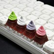1 szt. Spersonalizowana, urocza i pyszna klawiatura mechaniczna z imitacją lodów czekoladowych, nakładki na klawisze z osią krzyżową, wysokość OEM, materiał ABS, starannie wykonany zamiennik klawisza ESC, prezent na akcesoria komputerowe DIY