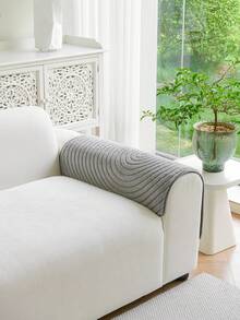 1 pieza Funda de sofá de estilo bohemio de felpa gruesa, con acolchado artesanal, antideslizante, universal para todas las estaciones, lavable a máquina, apta para mascotas, de tela de felpa suave - Perfectamente adecuada para la decoración del hogar en la sala de estar, dormitorio y oficina.