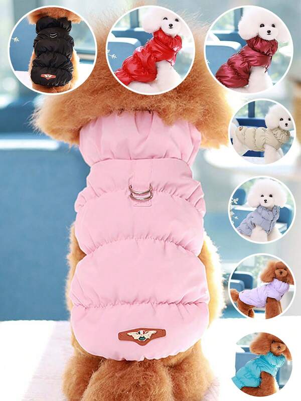 2 腿宠物背心衣服，带扣的温暖冬季服装，适合中小型犬和猫