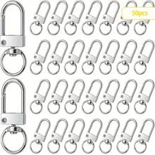 5/10/15/20/25/30/35/40/45/50pcs Metal Lobster Claw Clasp, Swivel Quick Snap Hook Keychain Findings For DIY Crafts, Keychain Making, Jewelry Making Accessories