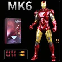 Hasbro 10. Jubiläumsserie 1:10 Maßstab Iron Man  Actionfiguren Sammlung - MK1 bis MK7, nicht leuchtend, 18cm Rüstung mit austauschbaren Händen & Flammeneffekten, Avengers Film Genauigkeit Sammler Edition