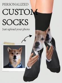 1 Pair Of Customized Family Socks,Custom Face Socks, Couple Socks,Custom Photo Sock, Custom Printed Socks, Personalized Funny Face Socks, Custom Picture Socks, Put Any Face On The Socks, Anniversary Gift, Valentine Gift, Birthday Gift, Wedding Gift