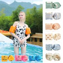 Brazalete inflable de natación de PVC, flotadores cilíndricos inflables para brazos, brazalete inflable de natación para exteriores con manga de flotabilidad - Multicolor - Ver 2