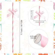 10/20/30/50/100支装粉色条纹蝴蝶结纸吸管，配缎带蝴蝶结，适用于婴儿派对、生日、婚礼、新娘送礼会、蝴蝶主题派对、青少年睡衣派对、派对装饰 - 粉色 - 查看 7