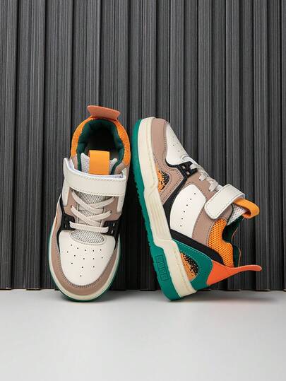 1 par de zapatillas deportivas para niños, zapatos deportivos ligeros, zapatos transpirables para exteriores para niños y niñas, zapatillas casuales con cierre de gancho y bucle
