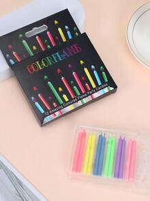 12 支彩色火焰蜡烛，婴儿生日蛋糕装饰，婴儿洗礼派对，烘焙装饰用品适用于婴儿派对 - 彩色 - 查看 6