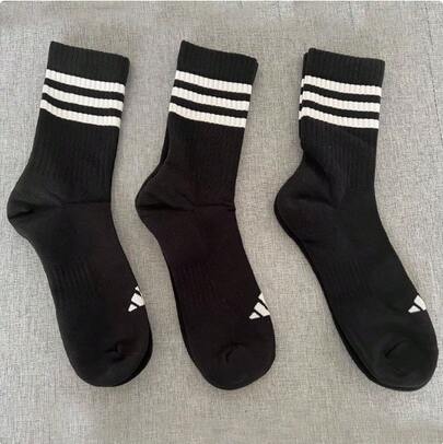 Adidas 三雙裝緩震中高筒襪，四季款，帶踝部支撐和足弓壓縮功能,【XS】建議鞋碼:34-36/21-22cm 【S】建議鞋碼:35-38/21-23.5cm 【M】建議鞋碼:39-42/24-26cm:85