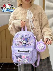 1pc Sanrio Hello Kitty, My Melody, Cinnamoroll Large Capacity Travel Backpack, Fashion Multifunctional Casual Bookbag, Nylon Material, Suitable For Daily Use, Travel, Campus, Outdoor, Ideal Gift Travel Essentials Holiday Vacation Duffle Bag Luggage Suitcase Travel Bag For Women - Multicolor - View 8