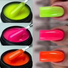 Jillnails 100克/50克 美甲延长胶 自流平延长胶 闪光亮片霓虹自然妆效 乳白色粉色美甲延长塑形 自流平中性胶 需使用UV/LED灯固化 - 彩色 - 查看 9