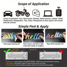 2 件可爱蝴蝶结女士汽车贴花 - 幻想主题乙烯基贴纸，光面，卡通图案自粘玻璃表面，不对称形状，一次性使用 - 均碼 - 查看 7