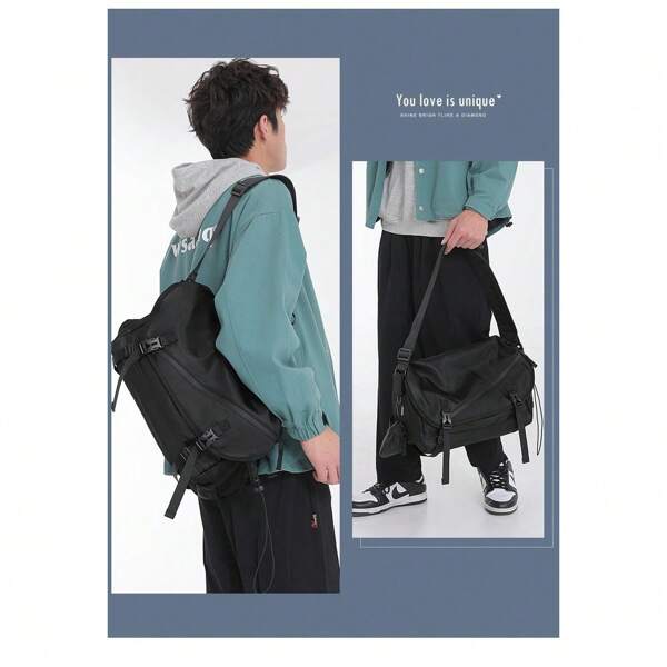 Fashionable Minimalist Sling Bag, Multi-Functional Men's Casual Chest Bag, College Bag, Summer New Student Multi-Functional Dorm Shoulder Bag, Wallet, Side Bag, Belt, Essential Student Supplies, Men's Wallet Essential, Graduation Small Bag, Men's Sling Bag, Multi-Functional Bag, Outdoor Sports Hiking Travel Daily Lightweight Travel Chest Bag, Fashion Decorative Essential Item