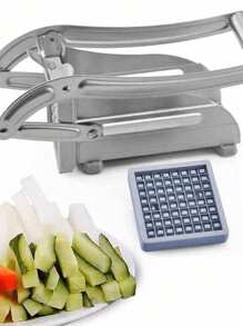 Stainless Steel Multifunctional Kitchen Mandoline Slicer - Manual Operation, Interchangeable Blades, Durable Food Preparation Tool For Fruits, Vegetables, French Fries, Onions, Potatoes, Carrots, Cucumbers - Easy To Clean And Store, Vegetable Slicer - Silver - View 10