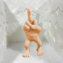 Middle Finger Stand Up Funny Toy - Model With Legs - 3D Printed Toy Model - Birthday/Christmas Gift - Perfect Present - Toy - Multicolor - View 18