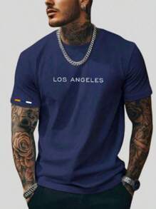 Kit 3 Men's T-Shirts Los Angeles Yarn 30.1 100% Cotton Shirt Comfortable Casual Blouse Various Colors