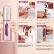 1 Rose Red Perfume Dispenser, Push-Pull Design, Easy To Use And Hygienic, Small And Easy To Carry, Equipped With Dispensing Tools, Suitable For Dating And Going Out, Travel, Home Decoration And Fragrance Lovers, Portable Sprayer, Smooth Surface, DIY Perfume Tools - 玫瑰紅 - 查看 6