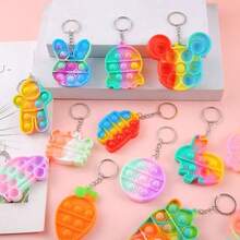 6 件套 Pop Didget Toys 套装，各种硅胶彩虹 Popper Didget Toys，适合生日礼物、复活节篮子礼物、圣诞节礼物 - 彩色 - 查看 10